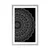 Plakat s paspartujem Mandala v vintage stilu v črnobeli varianti - 40x60 white