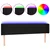 LED uzglavlje crno 163x16x78/88 cm od tkanine