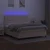 Vidaxl Box spring postelja z vzmetnico LED krem 160x200 cm blago