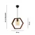 Opviq Luster Hexagon Single Dark Glass, Crni