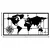 Atelier Del Sofa Zidna dekoracija World Map 7, 121x60 cm, 1.5 mm, Crna