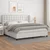 Vidaxl Box spring postelja z vzmetnico bela 200x200 cm umetno usnje