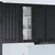 Vidaxl Stenski stekleni omarica LUCCA Črna 40 x 31 x 100 cm