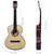 vidaXL Klasična gitara za početnike i djecu 3/4 36 od drva lipe