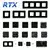 shumee Stenska vtičnica LAN modul RJ45 sistem RTX SH črne barve