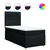 Vidaxl Box spring postelja z vzmetnico črna 90x200 cm blago