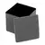 Autronic Tabure Stool with storage space, gray corduroy fabric (TAB-471 GREY6)