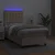 Vidaxl Box spring postelja z vzmetnico LED kapučino 100x200 cm