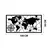 Wallity Zidna dekoracija World Map Medium, 100x50 cm, 1.2mm, Crna