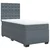 Vidaxl Box spring postelja z vzmetnico temno siva 80x200 cm žamet