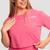 GymBeam Women‘s Limitless Cropped T-Shirt Dragonfruit