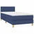 Vidaxl Box spring postelja z vzmetnico modra 100x200 cm blago