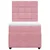 Vidaxl Box spring postelja z vzmetnico roza 100x200 cm žamet