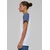 Womens T-shirt Contrast Raglan - white/blue