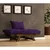 Hanah Home Baštenska sofa sa jednim sedištem i jastukom, Orah i ljubičasta
