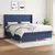 Vidaxl Box spring postelja z vzmetnico modra 180x200 cm blago