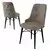 HANAH HOME Set 6 stolica Pare Cappuccino Black