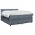 vidaXL Postelja boxspring z vzmetnico Temno siva 140 x 190 cm Žamet