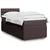 vidaXL Box spring postelja z vzmetnico temno rjava 90x200 cm blago