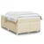 Vidaxl Box spring postelja z vzmetnico krem 120x190 cm blago