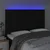 Vidaxl LED posteljno vzglavje črno 144x5x118/128 cm blago