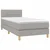 Vidaxl Box spring postelja z vzmetnico LED svetlo siva 80x200 cm blago