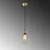 Opviq Luster Armut-6677, 20cm, IP20, Zlatne boje