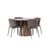 Venture Design Jedilna miza in stol Lanzo Modesto, miza 120x75 cm, stol 54x79,5x48 cm, rjava