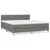 Greatstore Box spring postelja z vzmetnico temno siva 180x200 cm blago