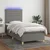 vidaXL Box spring postelja z vzmetnico LED temno siva 90x190 cm blago