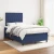 vidaXL Box spring postelja z vzmetnico moder 120x200 cm blago