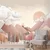 Samolepilna tapeta pastelna gorska panorama - 147x99