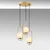 Opviq Luster Skew-13448, 40-185cm 55 cm, 3xE14, Zlatne boje