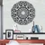 WallXpert metalni zidni ukras 5094, okrugla mandala od isprepletanih petlji, 58 x 58 cm, crni