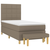 vidaXL Box spring postelja z vzmetnico taupe 80x200 cm blago