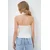 Trend Alacati Stili Ženska bluza bez rukava Alc-X13512, V-izrez, Bela