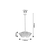Rabalux Visilica Revan, 1xE27, LED 6W, R40cm, Siva
