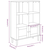 Regal za knjige SENJA izgled ratana crni 90x35x130 cm borovina