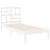 shumee vidaXL Posteljni okvir bel masiven les 90x200 cm