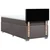 Vidaxl Box spring postelja z vzmetnico siva 80x200 cm umetno usnje