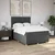 Vidaxl Box spring posteljni z vzmetnico temno siv 140x190 cm blago