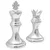 Skulpture 2 pcs Srebrno 17 x 17 x 42 cm Aluminij