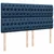 Vidaxl Box spring postelja z vzmetnico modra 180x200 cm blago