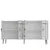 Hanah Home Konzola Line KB150, 150x75x35 cm, Belo-srebrne boje