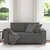 vidaXL Dvosed temno siv 160x77x82 cm žametno blago