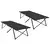 Sklopivi kamperski krevet 2 pcs Crna 206 x 76 x 74 cm