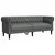 2-dijelni set sofa tamnosivi od tkanine