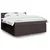 Vidaxl Box spring postelja z vzmetnico temno rjava 180x200 cm blago