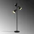 Opviq Podna lampa 13785, 37 x 37 x 162 cm, 3 x E14, 250 cm Kabl, Crna