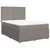 Vidaxl Box spring postelja z vzmetnico taupe 140x200 cm blago